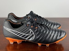 Nike Tiempo Legend VII Elite FG Black Orange AH7238-080 Men's Size 6.5/Womens 8