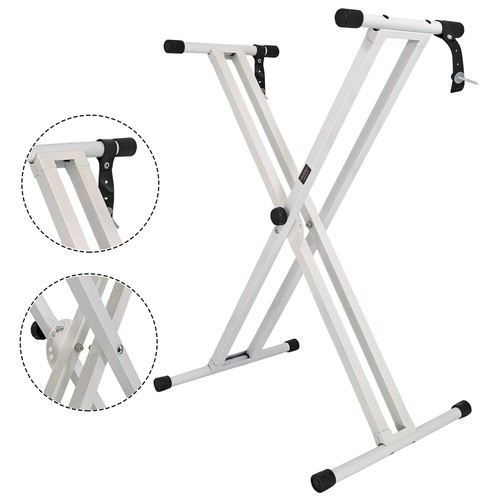 5 Core Keyboard Stand Dual X Shape Adjustable Foldable Key Board Pianos Stands - 第 1/8 張圖片