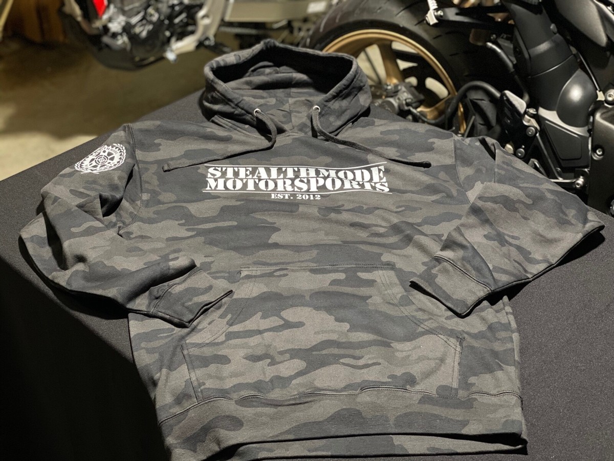 Black Camo Multicam Black Stealthmode Motorsports Hoodie Hooded