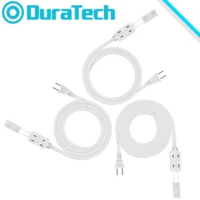 DuraTech 3PC 9FT 12 FT 15FT Extension Cord 3 Outlets 2-Prong Plugs 13A 16 Gauge