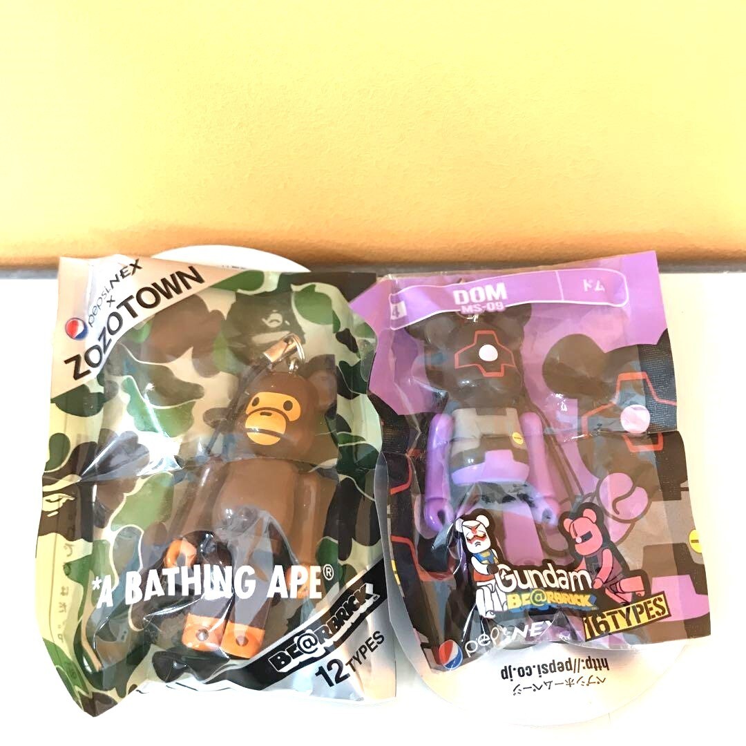 A BATHING APE & Gundam DOM Bearbrick Pepsi NEX ZOZOTOWN 2 pieces
