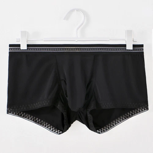 Mens Underwear Breathable Boxer Briefs Separate Penis Pouch Translucent Panties❤ - Picture 17 of 27