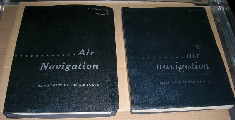 Vintage Air Force/Air Navigation Manual 51-40 Two Volume 1's, original & updated