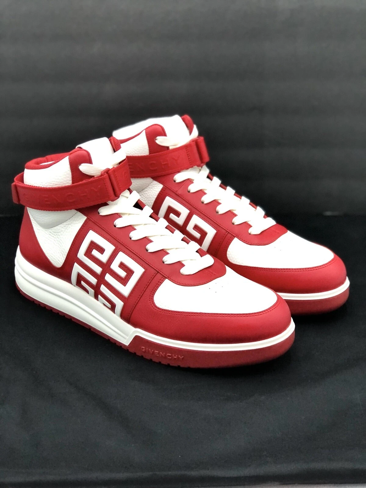 Givenchy — Givenchy Red/White G4 High Top Sneakers Sz 46EU / 13US