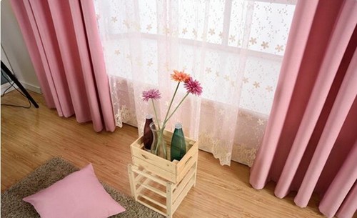 Quality Eyelet Ring Top Curtain Linen Velvet 80% Blockout Blackout Curtains Pink - Picture 6 of 12