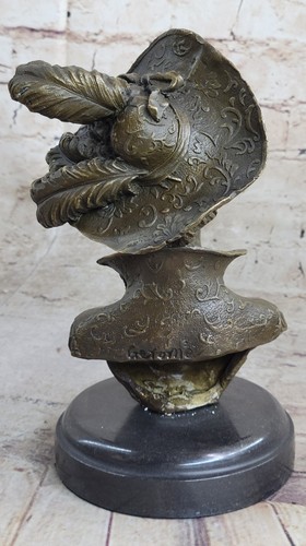 STUNNING HOT CAST BRONZE FIGURE.PRETTY LADY FLAPPER.TOP HAT HAND MADE.ART DEAL - Picture 5 of 10