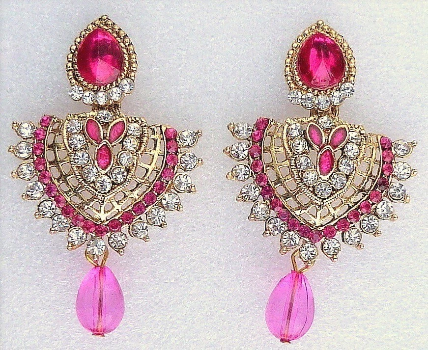 Pink on sale fashion earrings