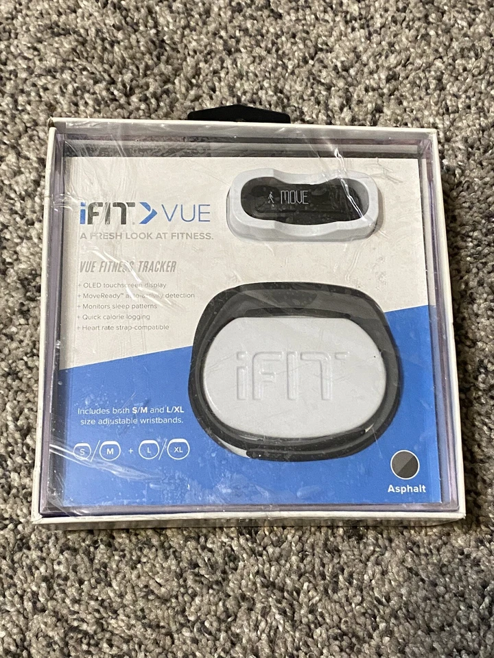 Unidad Ifit Vue con Bandas Gris Y Negro S/M Y L/XL Cargador USB Nuevo Foto 2 de 4