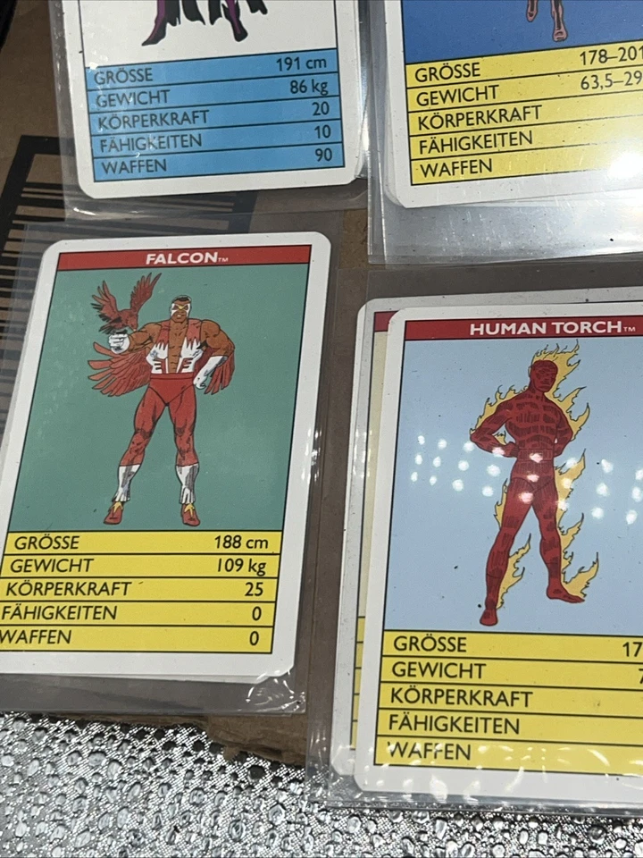 1988 Super Top Trumpf Marvel Super Heroes карточная игра в комплекте супер редкая как новая - Изображение 2 из 4
