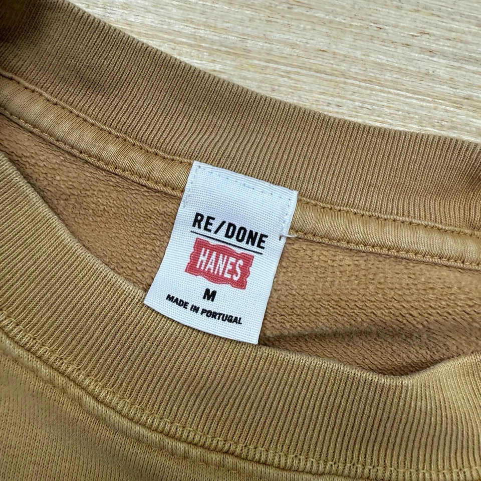 Calça moletom Hanes Re/Done moletom 2 peças desbotada perna larga moletom vintage M - Imagem 4 de 4