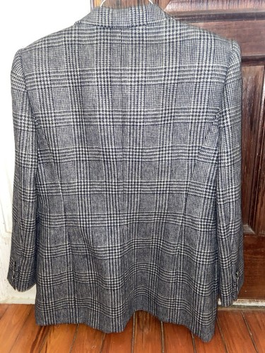 Lauren Ralph Lauren Women’s Blazer Size 12 Equestrian Button Black And Cream - Picture 2 of 7