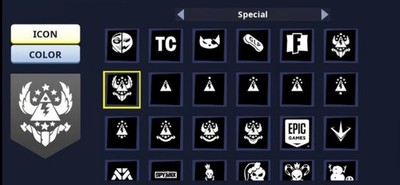 Fortnite PC Screenshot Icon-/Emblem-Auswahlmenü Special Edition 2017 regionfrei