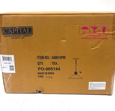 Capital Lighting Destin 1-Light Pewter Cone Pendant Soft White Ceramic Shade