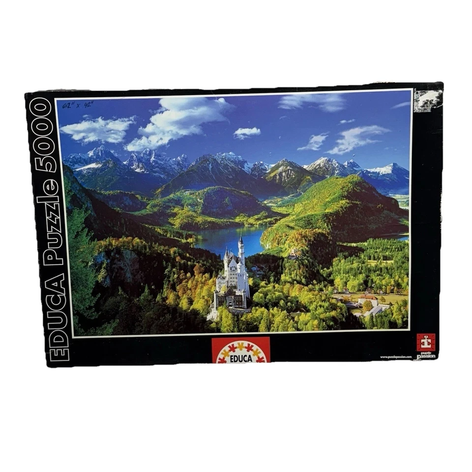 Educa 5000 peças quebra-cabeça 12750 Neuschwanstein & Surroundings nova bolsa lacrada leitura - Imagem 2 de 4