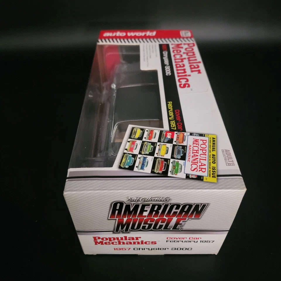1/18 AUTO WORLD ERTL AMERICAN MUSCLE SILVER / GRAY 1957 CHRYLSER 300C - Image 4 of 4
