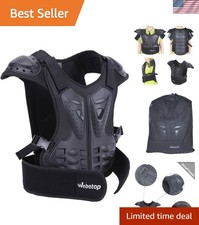Kids Chest Protector for Motocross & Skiing - Adjustable Vest for Ages 5-8
