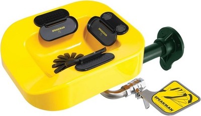Speakman Optimus SE-1000 Eye and Face Wash Plastic Bowl Wall Mount System Yellow