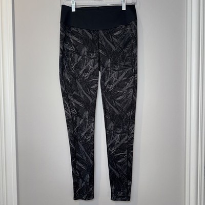 UNIQLO Meguru Yamaguchi AIRism Leggings Medium Black Gray Mottle EUC