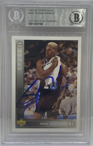Dennis Rodman 1993-94 Upper Deck Card Spurs Auto Autograph BGS BAS HOF