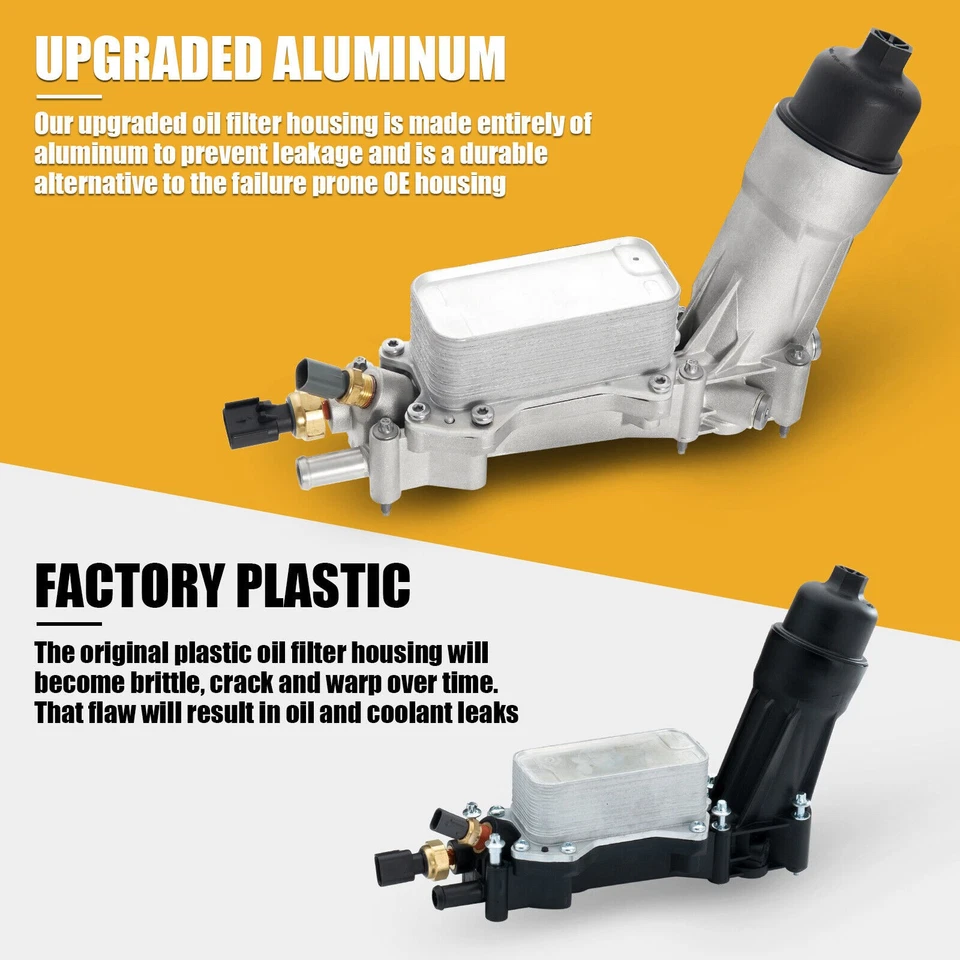 For 11-16 Dodge Grand Caravan 3.6 Upgraded Aluminum Oil Filter Housing Assembly - Image 4 of 4