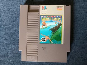 World Games (Milton Bradley, 1989) NES Game w/ Manual ~ Tested & Working