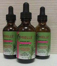 MIELLE Organics Rosemary Mint Scalp Hair Strengthening Oil w/Biotin Pack of 3