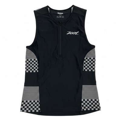 Zoot Performance Triathlon Tank Men's Size Large Black, White Checkered Pattern