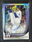 ROKI SASAKI 2025 BOWMAN CHROME #CRA-RS ROOKIE REFRACTOR AUTO RC 11/499 DODGERS