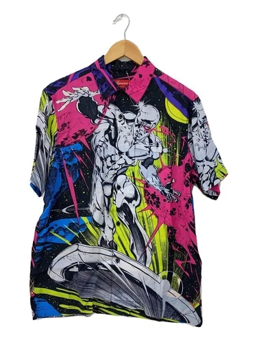 Chemise manches courtes Supreme x MARVEL 22S argent surfeur S rayonne multicolore Occasion