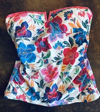 Tommy Bahama Tropi Floral Bandini Tankini Swim Top, Size S, NWT, 128, FREE SHIP