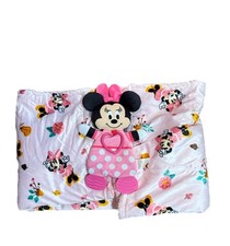 Disney Baby Minnie Mouse Lovey Plush  Minnie Mouse Fleece Blanket 30  x 40  New