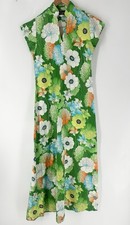 California Originals Vintage Floral Kimono Maxi Dress Women’s 7/8 READ 