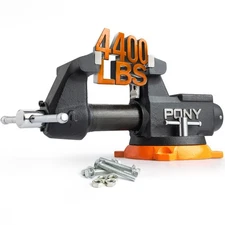 PONY 4" Heavy Duty Bench Vise 4400LBS Clamp Force 360° Rotatable Workbench Vises