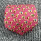 Brooks Brothers Makers Necktie Pink Colorful Elephant All Over Print Silk Tie