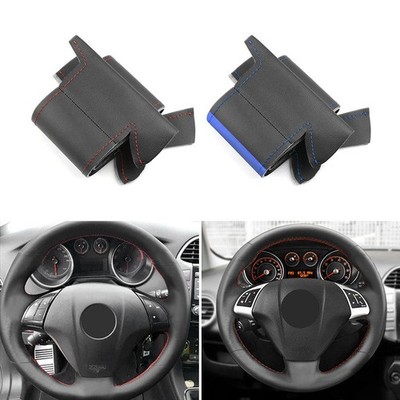 Leather Steering Wheel Cover For Fiat Bravo Punto Linea 2007-2019  Doblo Punto