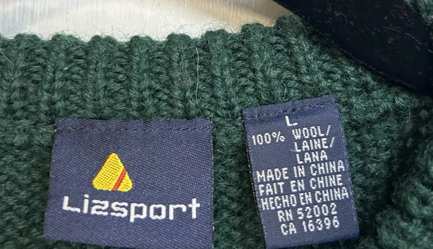 Suéter de patinaje sobre hielo vintage LIZ SPORT Teddy Bear para mujer grande 100 % lana DEFECTUOSO Foto 2 de 4