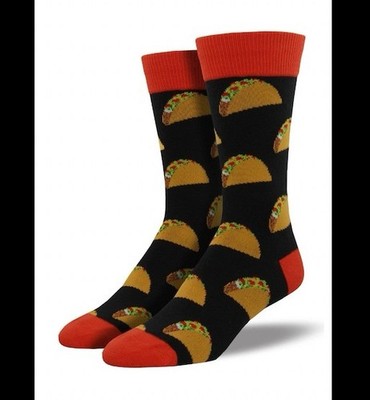 NWT Socksmith Men's TACO Novelty Crew Socks - NEW