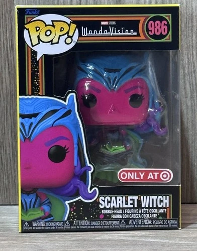 Funko Pop Marvel Wanda Vision Scarlet Witch #986 Blacklight Target Exclusive