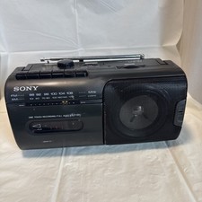 Sony CFM-10 Portable Mini Boombox AM/FM Cassette Tape Player Stereo Fully Tested