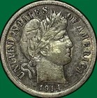 1914-D Barber Dime Silver Extremely Fine XF Coin #33530