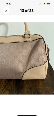 Gucci 257067 GG Lame Mini Boston Handbag Beige - Picture 9 of 23