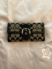 Coach Vintage Y2K Hampton Monogram Trifold Wallet w/ Removable Checkbook