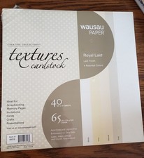 Wausau Paper Creative Collection Textures Cardstock Royal Laid 40 Sheets #46018