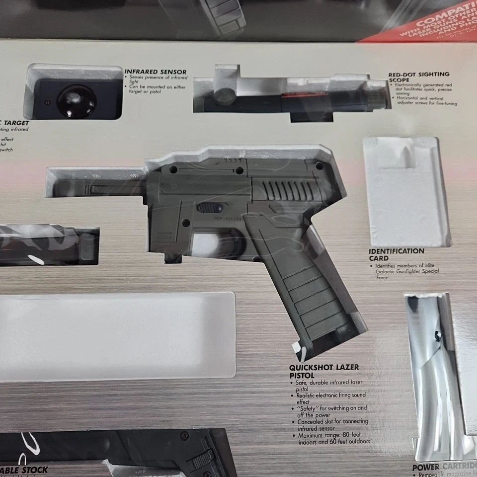 Quick Shot Galactic Gunfighter Deluxe Game Kit QS-2040 Laser Tag 1987 Toys.   E1 - Image 4 of 4