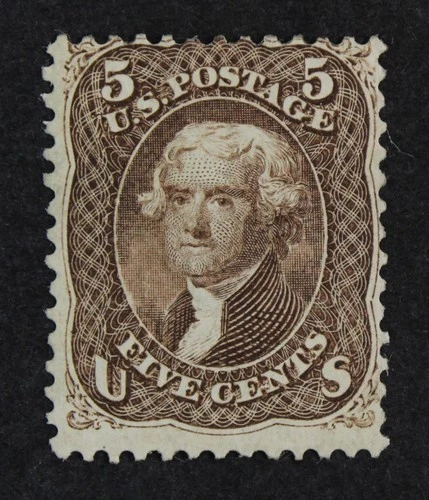 CKStamps: US Stamps Collection Scott#76 5c Jefferson Mint H OG
