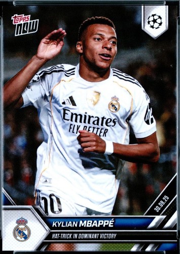 2025-26 Topps UEFA CC Real Madrid Kylian Mbappe Image Variation