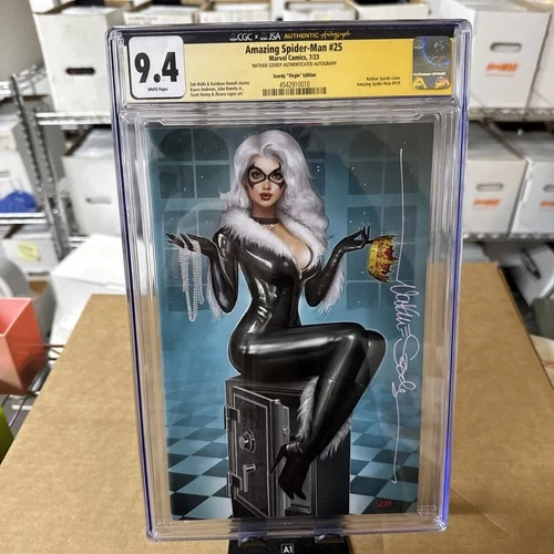 AMAZING SPIDER-MAN 25 CGC 9.4 NATHAN SZERDY VIRGIN EXCLUSIVE SIGNED JSA
