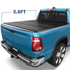 5.6/5.7ft Low-Pro Hard Tri-Fold Tonneau Cover For 2009-2018 Dodge Ram 1500 Truck
