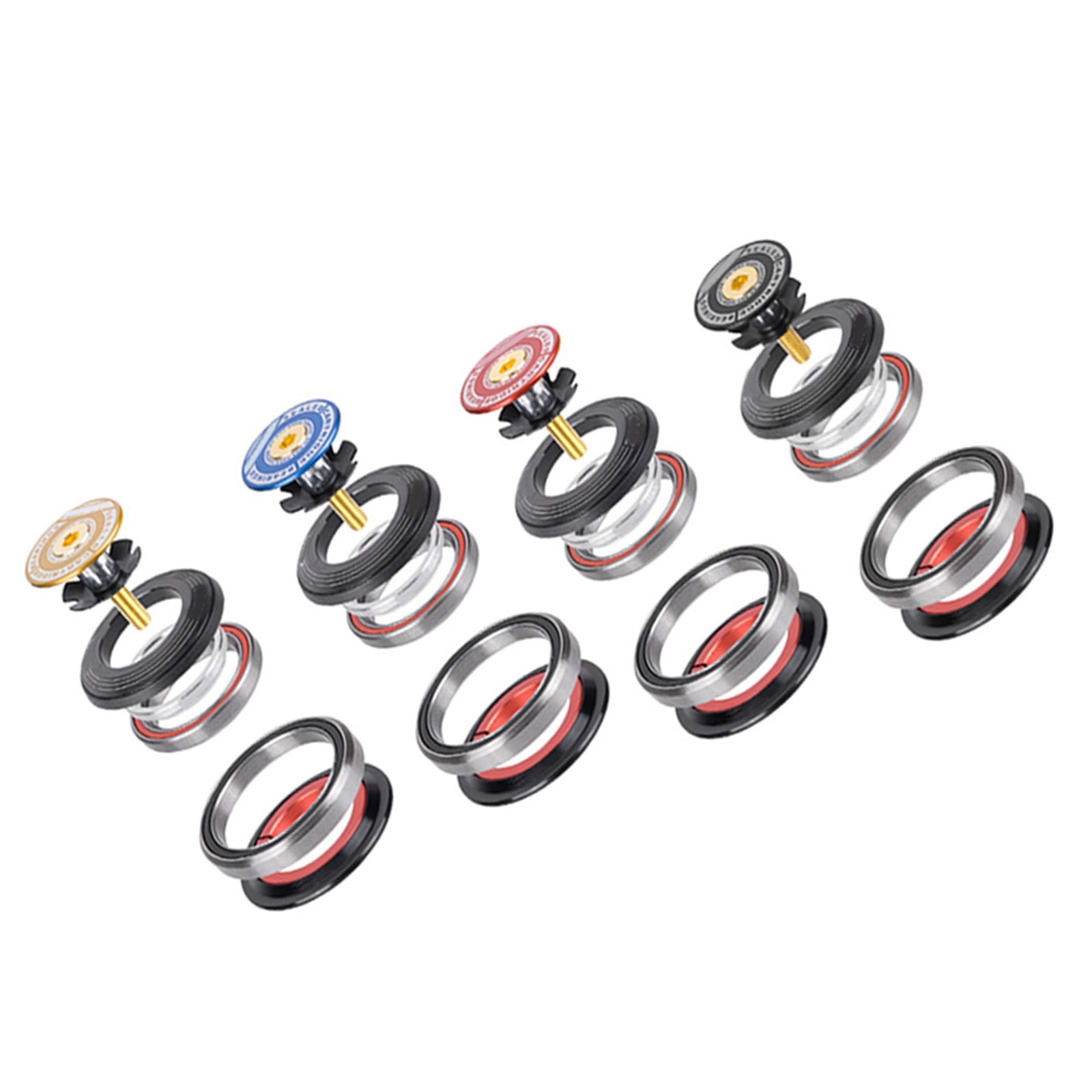 42 Durable Road Bike Headset Tapered Tube For Cyclists Aluminium
