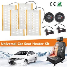 New Universal Built-in Car Seat Heater Kit Fit 2 Seat 12V Alloy Wire Heating Pad